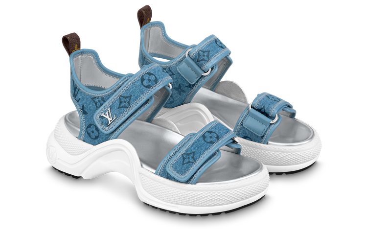 Order (W) Louis Vuitton Archlight 'Denim Magic Tape' Kasut Wanita 1ABHOX