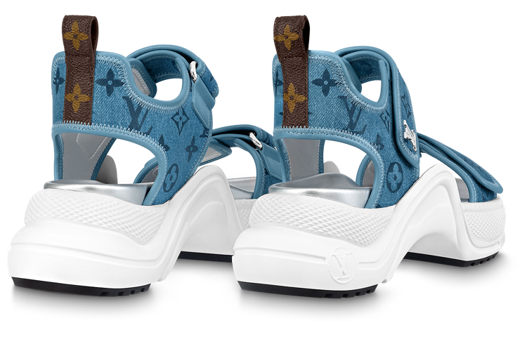 Lookbook (W) Louis Vuitton Archlight 'Denim Magic Tape' Kasut Wanita 1ABHOX