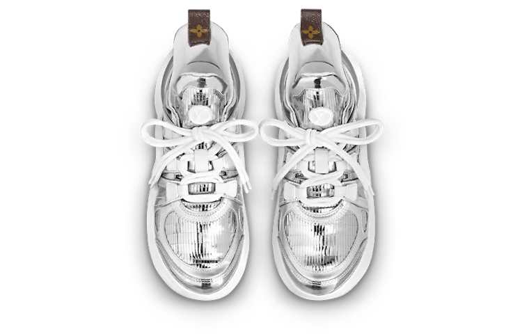 Lookbook 路易威登 Archlight 鏡面金屬質感運動鞋 女款 銀色