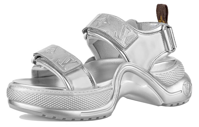 (W) LV Archlight 'Silver Velcro Sandal'