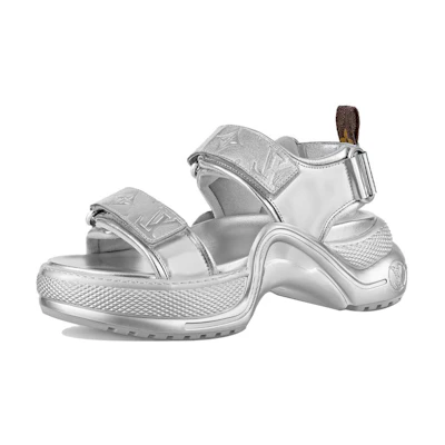 (W) LV Archlight 'Silver Velcro Sandal'