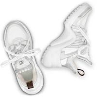 Shop LOUIS VUITTON ARCHLIGHT 圓頭綁帶 低筒 休閒生活鞋 女款 白色