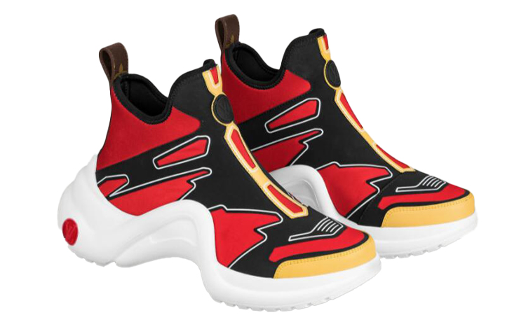(W) LV Archlight Ankle Sneakers 'Red Yellow Black' 圖 3