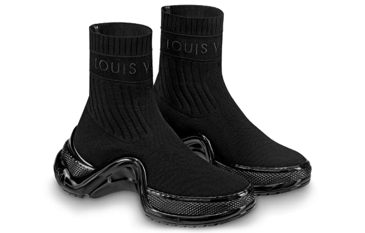 Lookbook (W) Louis Vuitton Archlight Sepatu Tinggi Hitam 1A52LL