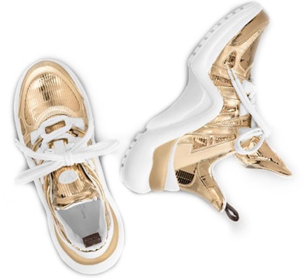 (Women) Louis Vuitton LV Archlight High-top Sport Shoes Gold 1A87R8 Details for (Women) Louis Vuitton LV Archlight High-top Sport Shoes Gold 1A87R8