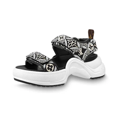 (W) LV Archlight Sandals 'Black White Monogram'