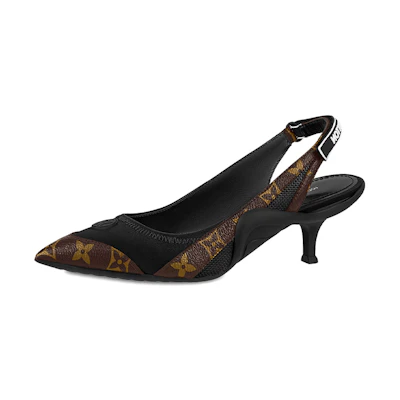 (W) LV Archlight Slingback Pumps 'Brown Monogram'