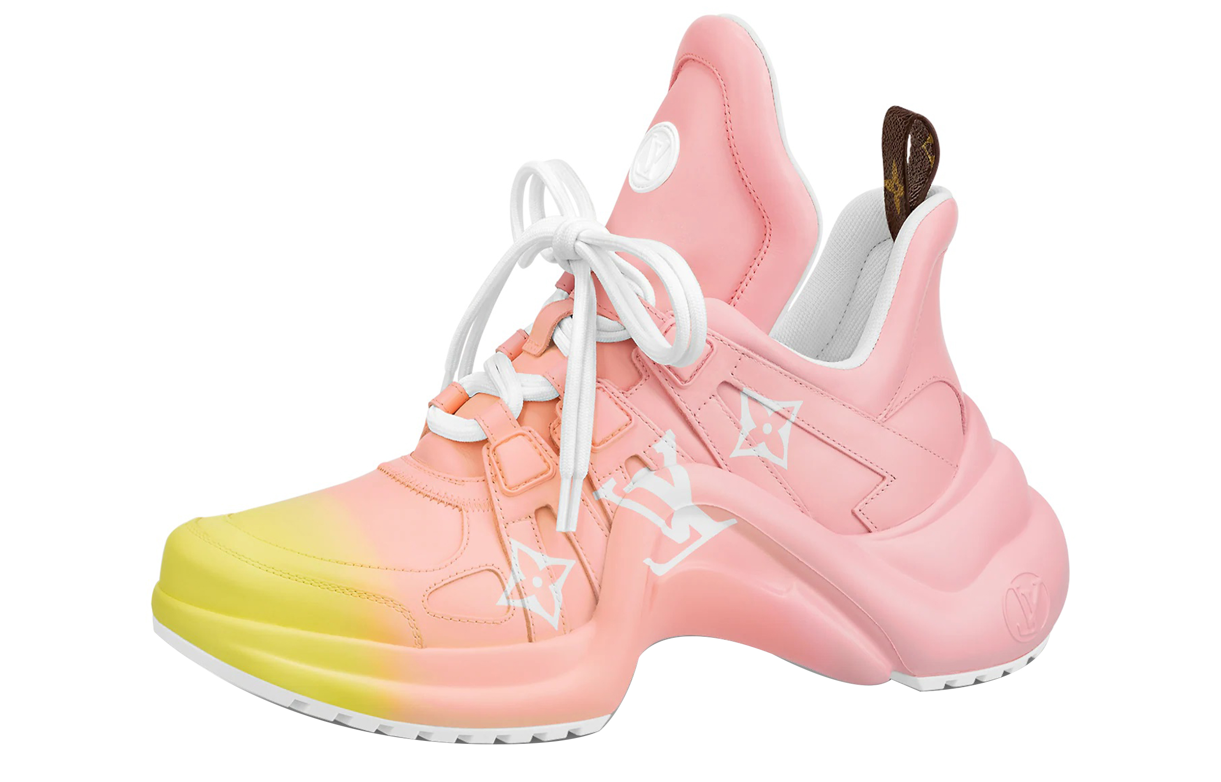 (Women) Louis Vuitton Archlight Sneakers 'Pink Yellow' 1A8SY4
