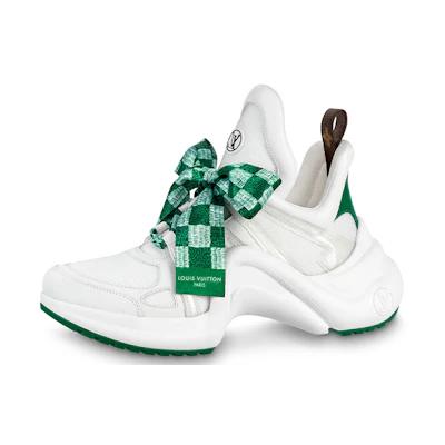 (W) LV Archlight Sneakers 'White with Green Ribbon'