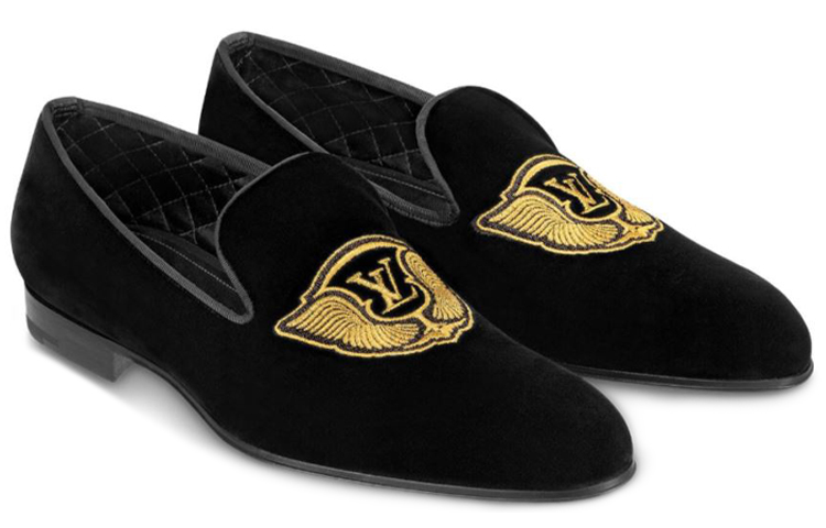 Order (W) Louis Vuitton Auteuil Loafer ''Schwarzer Crest Samt'' 1A45W9