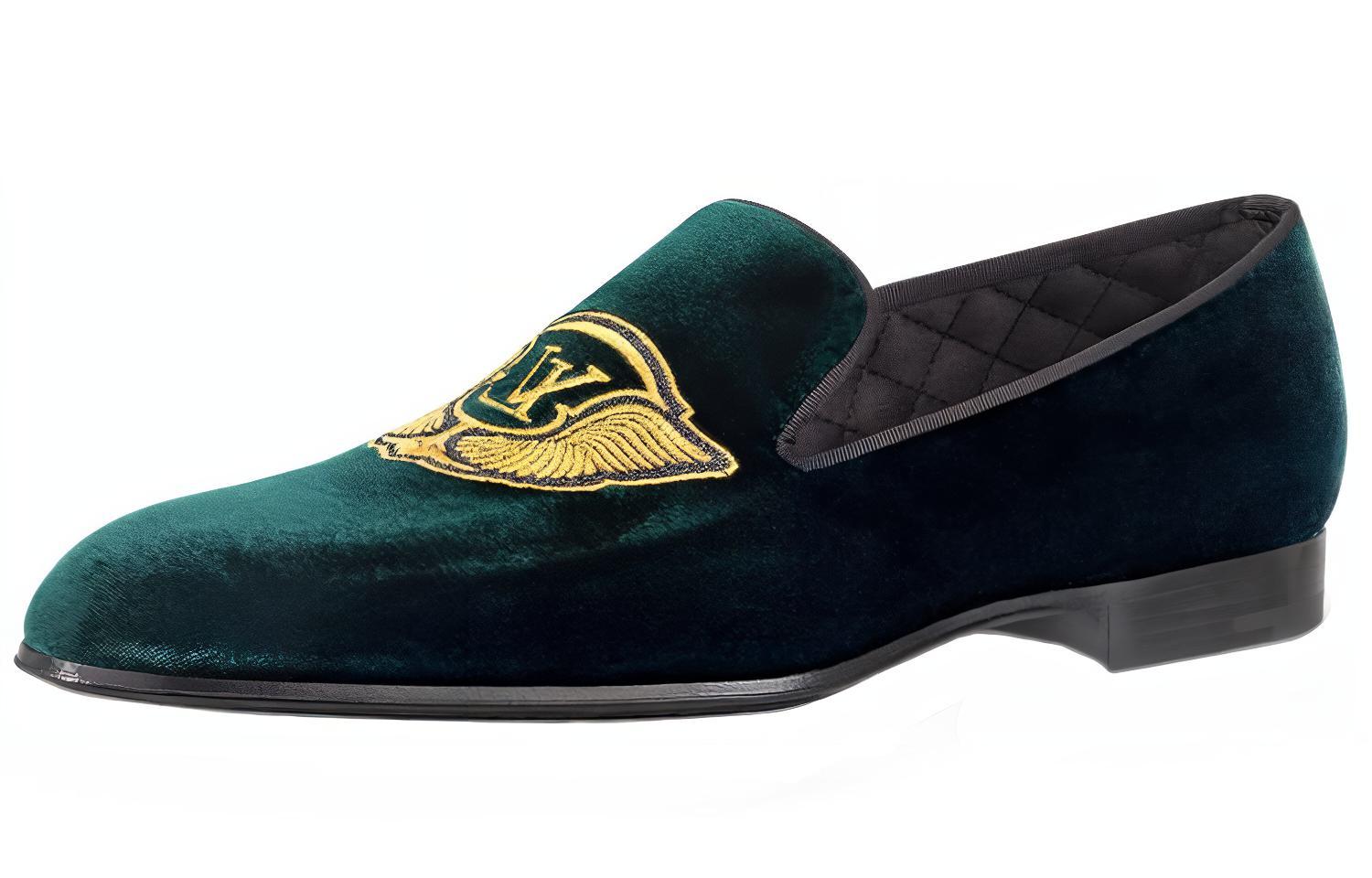 (Women) Louis Vuitton Auteuil Loafer 'Green Velvet' 1A4619