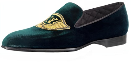 (Women) Louis Vuitton Auteuil Loafer 'Green Velvet' 1A4619 (Women) Louis Vuitton Auteuil Loafer 'Green Velvet' 1A4619