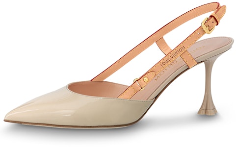 路易威登 B BLOSSOM 皮革 露跟尖頭 細跟 高跟鞋 7.5公分 女款 米白 Buy 路易威登 B BLOSSOM 皮革 露跟尖頭 細跟 高跟鞋 7.5公分 女款 米白