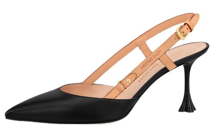 (Women) Louis Vuitton B Blossom 'Black' High Heels 7.5cm 1ACAQX