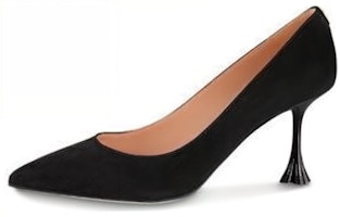 (Women) Louis Vuitton B Blossom 'Black Leather Pointed Toe Stiletto' 1AC828 (Women) Louis Vuitton B Blossom 'Black Leather Pointed Toe Stiletto' 1AC828