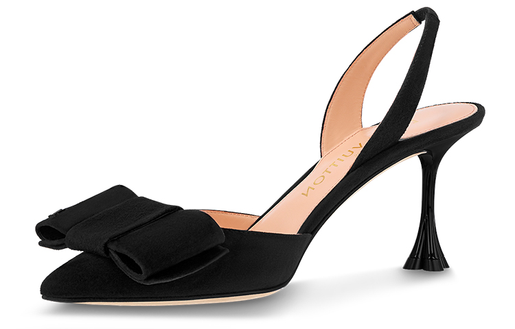 Buy (W) Louis Vuitton B Blossom ''Bow Tie Spitz Stiletto'' High Heels Schwarz 1AC87G