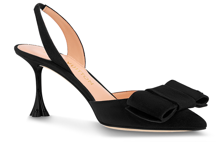 Order (W) Louis Vuitton B Blossom ''Bow Tie Spitz Stiletto'' High Heels Schwarz 1AC87G