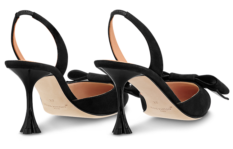 Shop (W) Louis Vuitton B Blossom ''Bow Tie Spitz Stiletto'' High Heels Schwarz 1AC87G