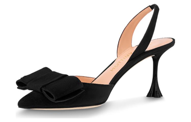 Buy (W) 路易威登B Blossom优雅黑色绒面尖头细高跟鞋 1AC87C