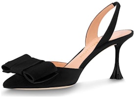 (Women) Louis Vuitton B Blossom 'Elegant Black Suede Pointed Stiletto' 1AC87C (Women) Louis Vuitton B Blossom 'Elegant Black Suede Pointed Stiletto' 1AC87C