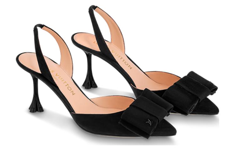 Order (W) 路易威登B Blossom优雅黑色绒面尖头细高跟鞋 1AC87C