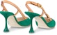 (W) Louis Vuitton B Blossom 'Kulit Hijau Hujung Tirus Kait Stiletto' 1AC8G1