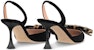 (W) Louis Vuitton B Blossom 'Suede Fesyen Serbaguna Tumit Tinggi Stiletto Hitam' 1AC8B4