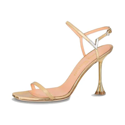 (W) LV B Blossom 'V-Embellished Sandal Gold'