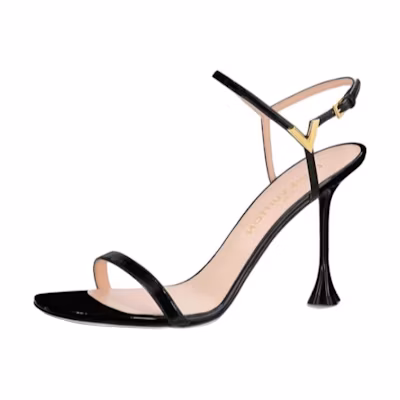 (W) LV B Blossom 'V-Strap Sandals' Black