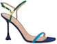 Order (W) Sandal Tumit Tinggi Louis Vuitton B Blossom 'Biru Hijau' 1ACA7A