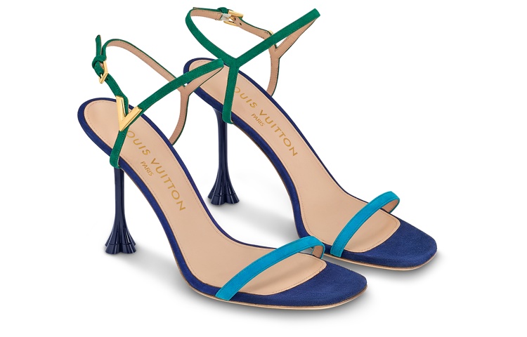 Lookbook (W) Sandal Tumit Tinggi Louis Vuitton B Blossom 'Biru Hijau' 1ACA7A
