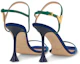 Shop (W) Sandal Tumit Tinggi Louis Vuitton B Blossom 'Biru Hijau' 1ACA7A