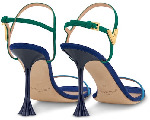 (Women) Louis Vuitton B Blossom High Heel Sandals 'Blue Green' 1ACA7A Shop (Women) Louis Vuitton B Blossom High Heel Sandals 'Blue Green' 1ACA7A