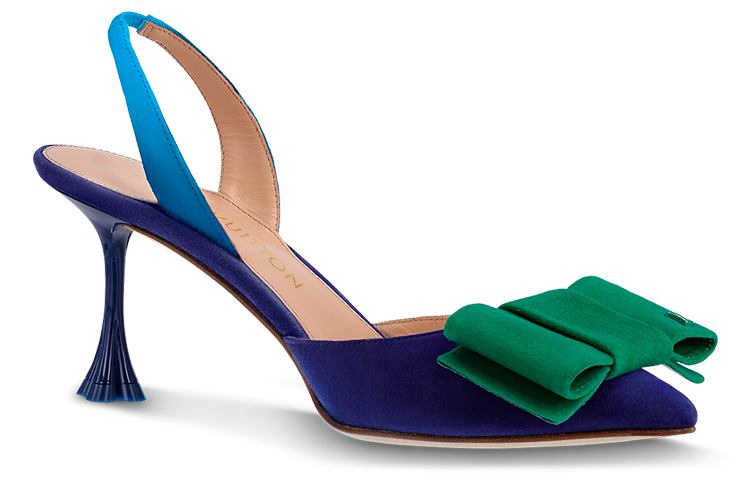 Order (W) Louis Vuitton B Blossom Tumit Tinggi 'Blue Bow' 1ACAER