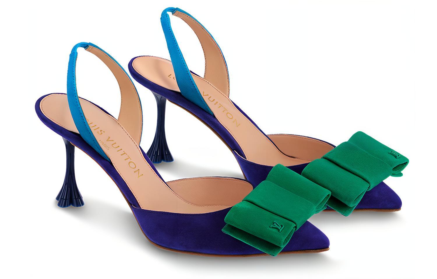 Lookbook (W) Louis Vuitton B Blossom Tumit Tinggi 'Blue Bow' 1ACAER