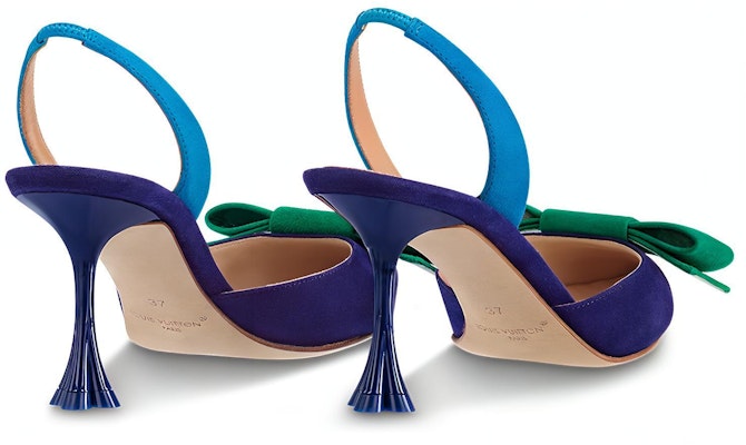 (Women) Louis Vuitton B Blossom High Heels 'Blue Bow' 1ACAER Shop (Women) Louis Vuitton B Blossom High Heels 'Blue Bow' 1ACAER