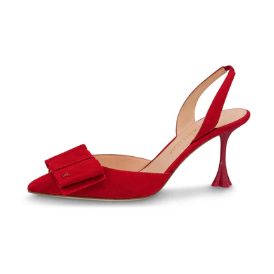 (W) LV B Blossom High Heels 'Red Bow Tie'