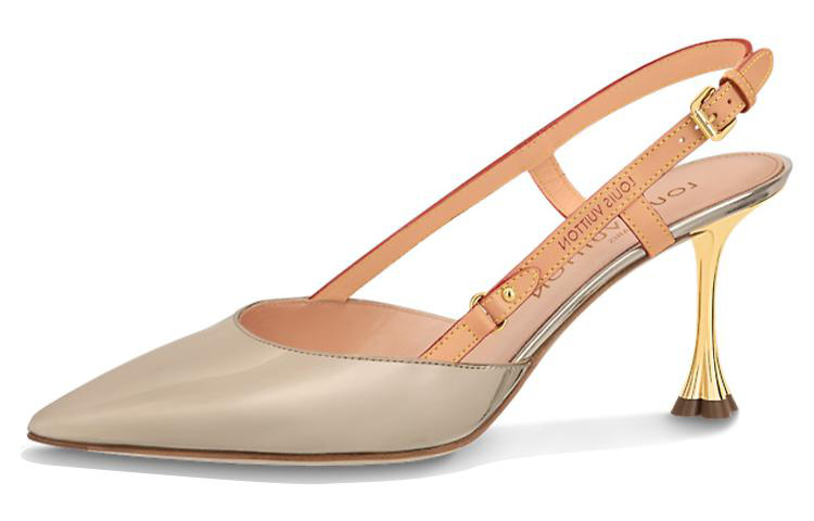 (Women) Louis Vuitton B Blossom Leather High Heel 'Light Gold' 1AC8S8