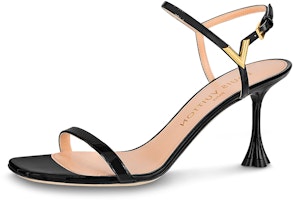(Women) Louis Vuitton B Blossom Leather V-Embellished Slide Sandal 'Black' 1AC93S (Women) Louis Vuitton B Blossom Leather V-Embellished Slide Sandal 'Black' 1AC93S