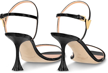 路易威登 B BLOSSOM 皮革 V 形裝飾 一字帶涼鞋 7.5cm 女款 黑色 Shop 路易威登 B BLOSSOM 皮革 V 形裝飾 一字帶涼鞋 7.5cm 女款 黑色