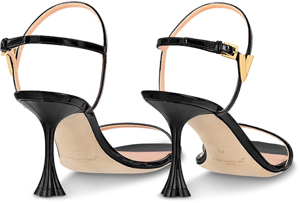(Women) Louis Vuitton B Blossom Leather V-Embellished Slide Sandal 'Black' 1AC93S Shop (Women) Louis Vuitton B Blossom Leather V-Embellished Slide Sandal 'Black' 1AC93S