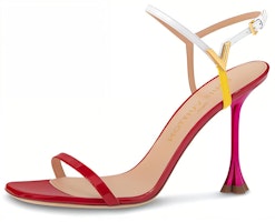 (Women) Louis Vuitton B Blossom Patent Leather Open-Toe Buckle Strap Sandal 'Red' 1AC8VX (Women) Louis Vuitton B Blossom Patent Leather Open-Toe Buckle Strap Sandal 'Red' 1AC8VX