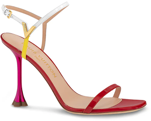 (W) Louis Vuitton B Blossom Sandal Kulit Merah dengan Tali Gesper Terbuka 1AC8VX Order (W) Louis Vuitton B Blossom Sandal Kulit Merah dengan Tali Gesper Terbuka 1AC8VX
