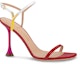 Order (W) Louis Vuitton B Blossom Sandal Kulit Merah dengan Tali Gesper Terbuka 1AC8VX