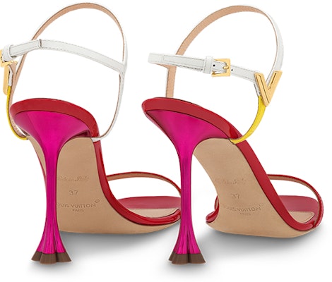 (Women) Louis Vuitton B Blossom Patent Leather Open-Toe Buckle Strap Sandal 'Red' 1AC8VX Lookbook (Women) Louis Vuitton B Blossom Patent Leather Open-Toe Buckle Strap Sandal 'Red' 1AC8VX