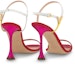 Lookbook (W) Louis Vuitton B Blossom Sandal Kulit Merah dengan Tali Gesper Terbuka 1AC8VX