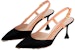 (W) Louis Vuitton B Blossom Kulit Patent Tumit Tinggi Runcing 'Hitam' 1AC6E7