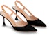 (W) Louis Vuitton B Blossom Kulit Patent Tumit Tinggi Runcing 'Hitam' 1AC6E7