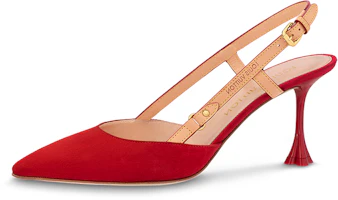 (Women) Louis Vuitton B Blossom Pointed-Toe Buckle Stiletto 'Red Velvet Leather' 1AC8FB (Women) Louis Vuitton B Blossom Pointed-Toe Buckle Stiletto 'Red Velvet Leather' 1AC8FB