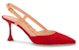 (W) Louis Vuitton B Blossom Hujung Runcing Buckle Stiletto 'Kulit Merah Beludru' 1AC8FB